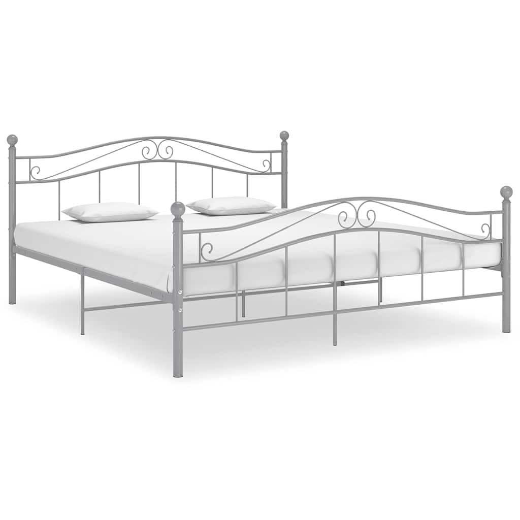 Vidaxl bedframe metaal grijs 200x200 cm