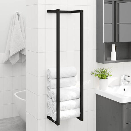Ręcznik ręcznika vidaxl 25x20x95 cm żelaza czarna