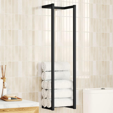 Ręcznik ręcznika vidaxl 25x20x95 cm żelaza czarna