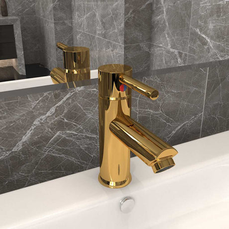 Vidaxl Washbasin Faucet 130x176 mm złota