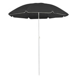 Vidaxl Parasol ze stalowym biegunem 180 cm antracytowym