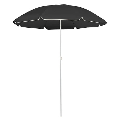 Vidaxl Parasol ze stalowym biegunem 180 cm antracytowym