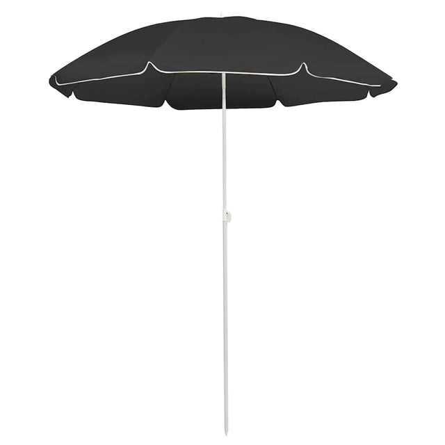 Vidaxl Parasol ze stalowym biegunem 180 cm antracytowym