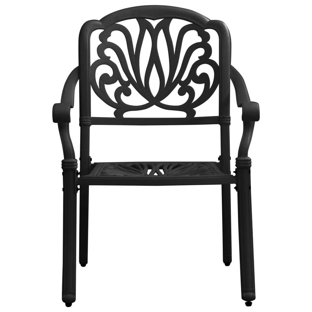 Vidaxl tuinstoelen 2 st gietaluminium zwart
