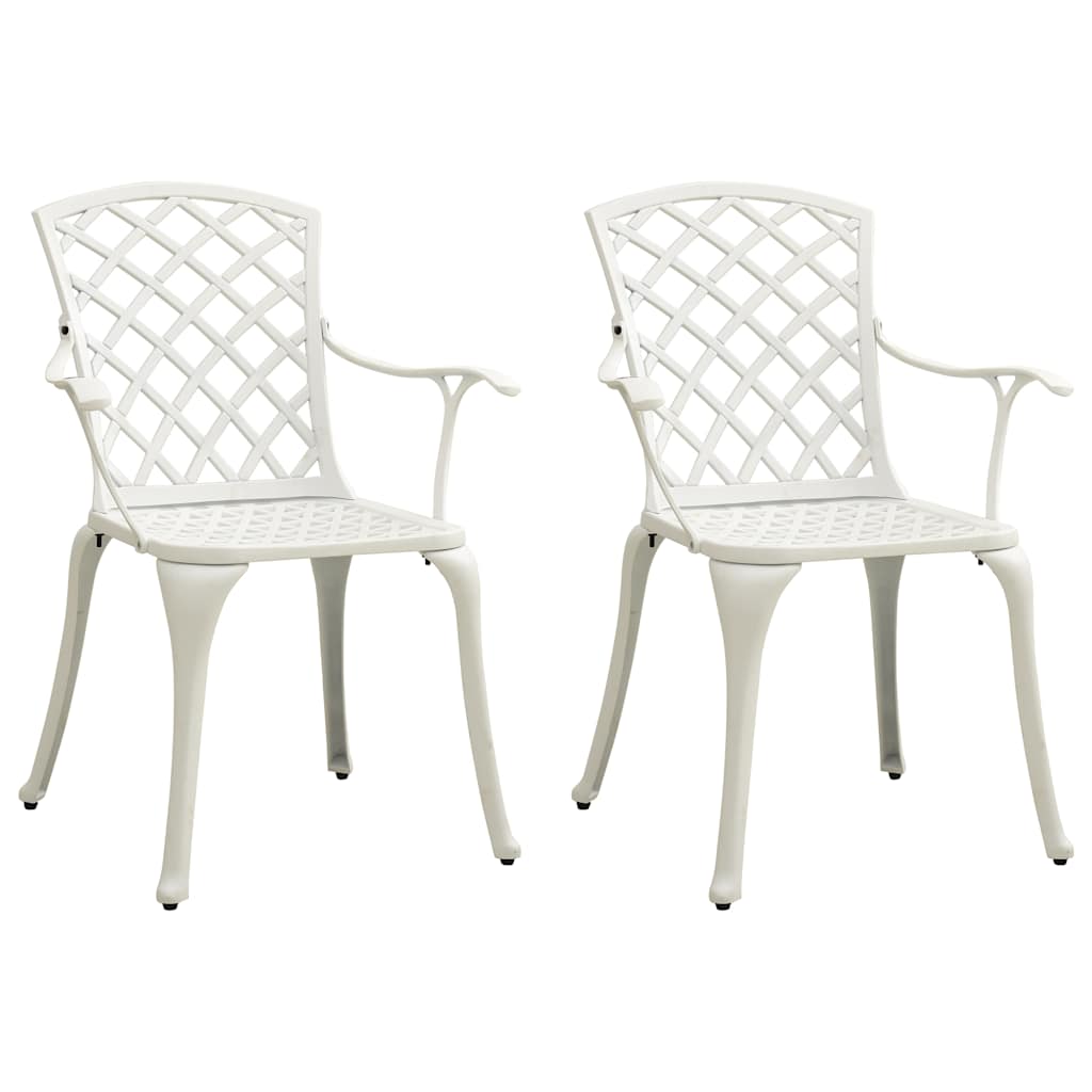 Vidaxl tuinstoelen 2 st gietaluminium wit