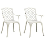 Vidaxl tuinstoelen 2 st gietaluminium wit