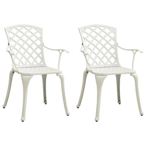 Vidaxl tuinstoelen 2 st gietaluminium wit