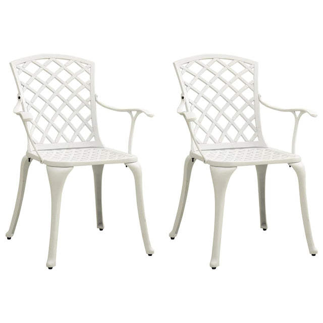 Vidaxl tuinstoelen 2 st gietaluminium wit