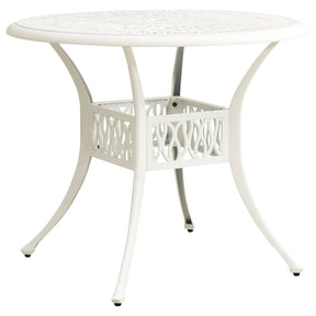 Vidaxl tuintafel 90x90x74 cm gietaluminium wit
