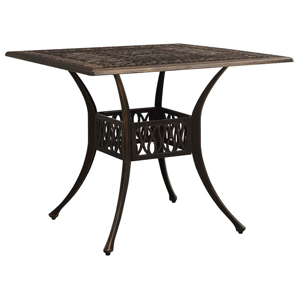 Vidaxl tuintafel 90x90x73 cm gietaluminium bronskleurig