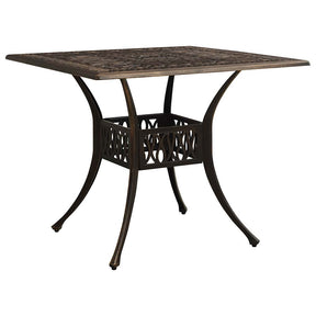 Vidaxl tuintafel 90x90x73 cm gietaluminium bronskleurig