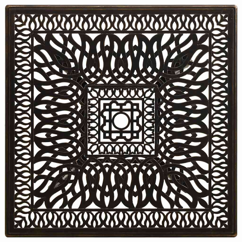 Vidaxl tuintafel 90x90x73 cm gietaluminium bronskleurig