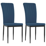 Vidaxl eetkamerstoelen 2 st fluweel blauw
