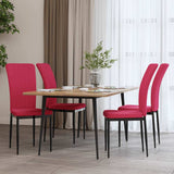 Vidaxl eetkamerstoelen 4 st fluweel wijnrood
