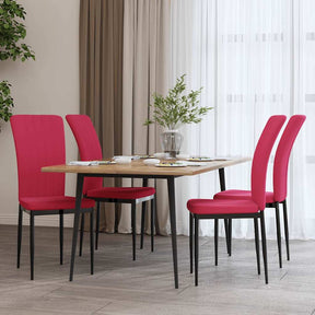 Vidaxl eetkamerstoelen 4 st fluweel wijnrood