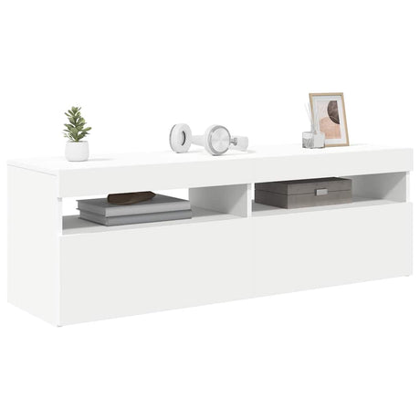 Vidaxl tv-meubel met led-verlichting 120x35x40 cm wit