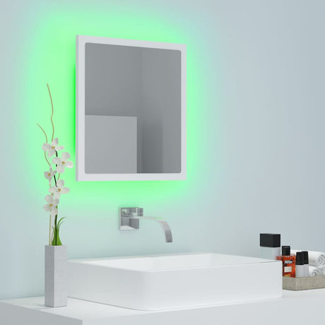 Vidaxl badkamerspiegel led 40x8,5x37 cm acryl wit