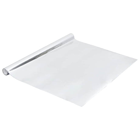 Vidaxl meble olej samozadowolenie 500x90 cm PVC o wysokim połysku srebrnym kolorze