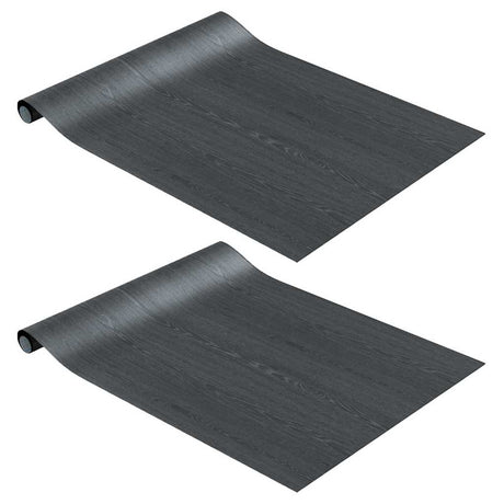 Folie meblowe VidaXL samoprzylepne 2 szt. 500x90 cm PCV w kolorze ciemnego drewna