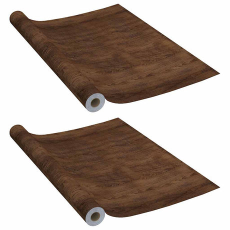 Folie meblowe VidaXL samoprzylepne 2 szt. 500x90 cm PCV w kolorze ciemnego dębu