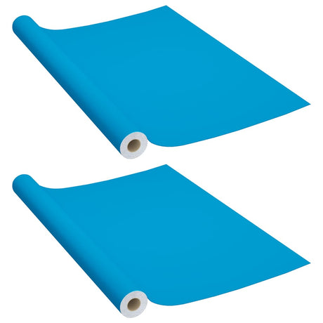 Folie meblowe VidaXL samoprzylepne 2 szt. 500x90 cm PVC lazurowe