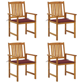 Vidaxl tuinstoelen 4 st met kussens massief acaciahout
