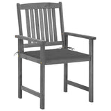Vidaxl tuinstoelen 2 st met kussens massief acaciahout grijs