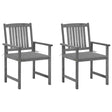Vidaxl tuinstoelen 2 st met kussens massief acaciahout grijs