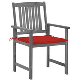 Vidaxl tuinstoelen 2 st met kussens massief acaciahout grijs