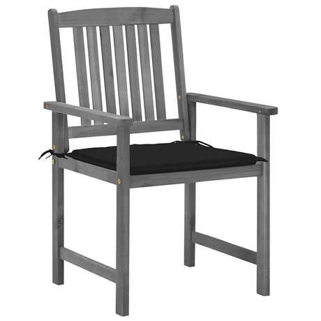 Vidaxl tuinstoelen 2 st met kussens massief acaciahout grijs