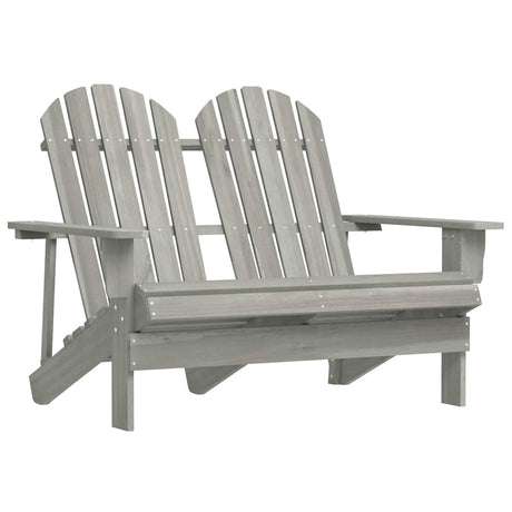 Vidaxl tuinstoel 2-zits adirondack massief vurenhout grijs