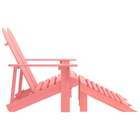 Vidaxl tuinstoel 2-zits adirondack met voetenbank vurenhout roze