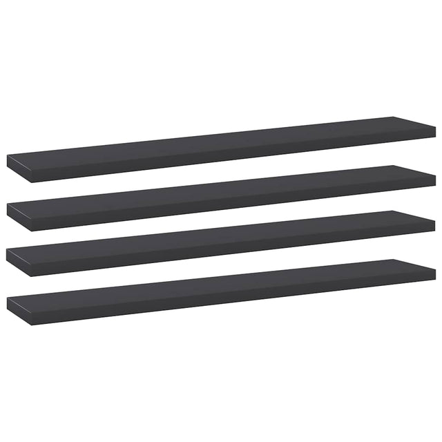 Vidaxl wandschappen 4 st 60x10x1,5 cm spaanplaat grijs