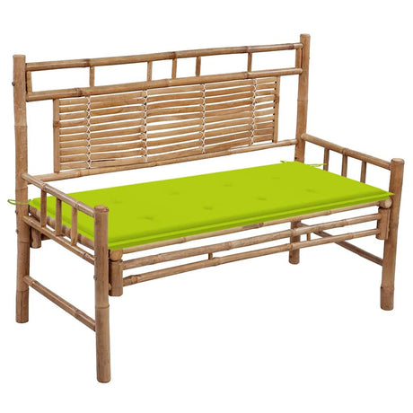 Vidaxl tuinbank met kussen 120 cm bamboe