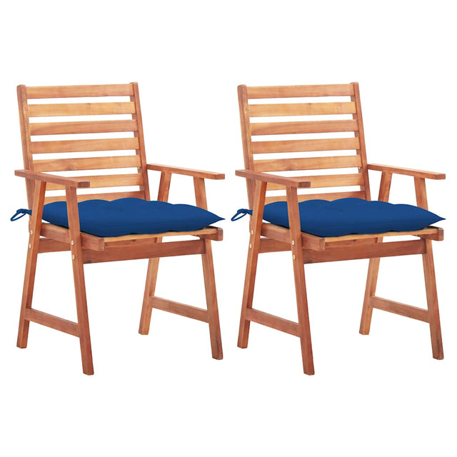 Vidaxl tuinstoelen 2 st met kussens massief acaciahout