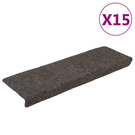 Maty schodów vidaxl Selfeza 15 sztuk 65x21x4 cm antracytowa krawędź antracytu