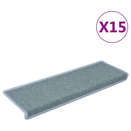 Maty schodów vidaxl 15 St 65x21x4 cm morska niebieska krawędź prostokątna