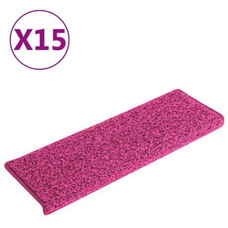 Maty schodowe Vidaxx 15 szt. 65x21x4 cm różowe prostokątne krawędzie