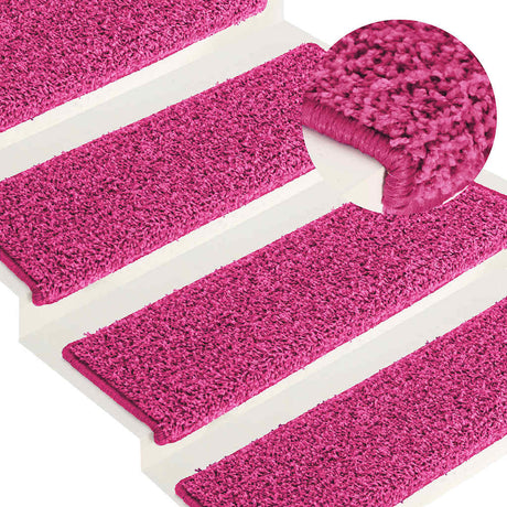Maty schodowe Vidaxx 15 szt. 65x21x4 cm różowe prostokątne krawędzie