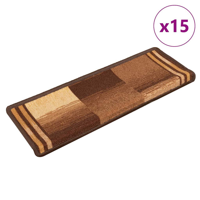 Schody vidaxl samokrobatowe 15 st 65x21x4 cm brąz