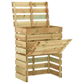 Impregnowana sosna Vidaxl Garden Compost Bin Bin 80x50x100 cm