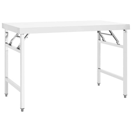 Stół w kuchni Vidaxl składany 120x60x80 cm stali nierdzewnej