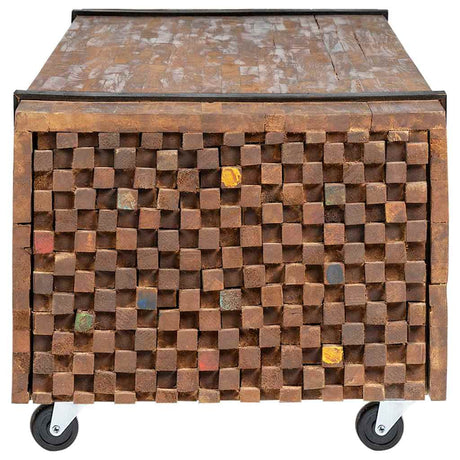 Vidaxl salontafel 110x45x38 cm massief teakhout