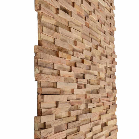 Panele ścienne Vidaxxl 10 szt. 3d 1,08 m² z litego drewna tekowego