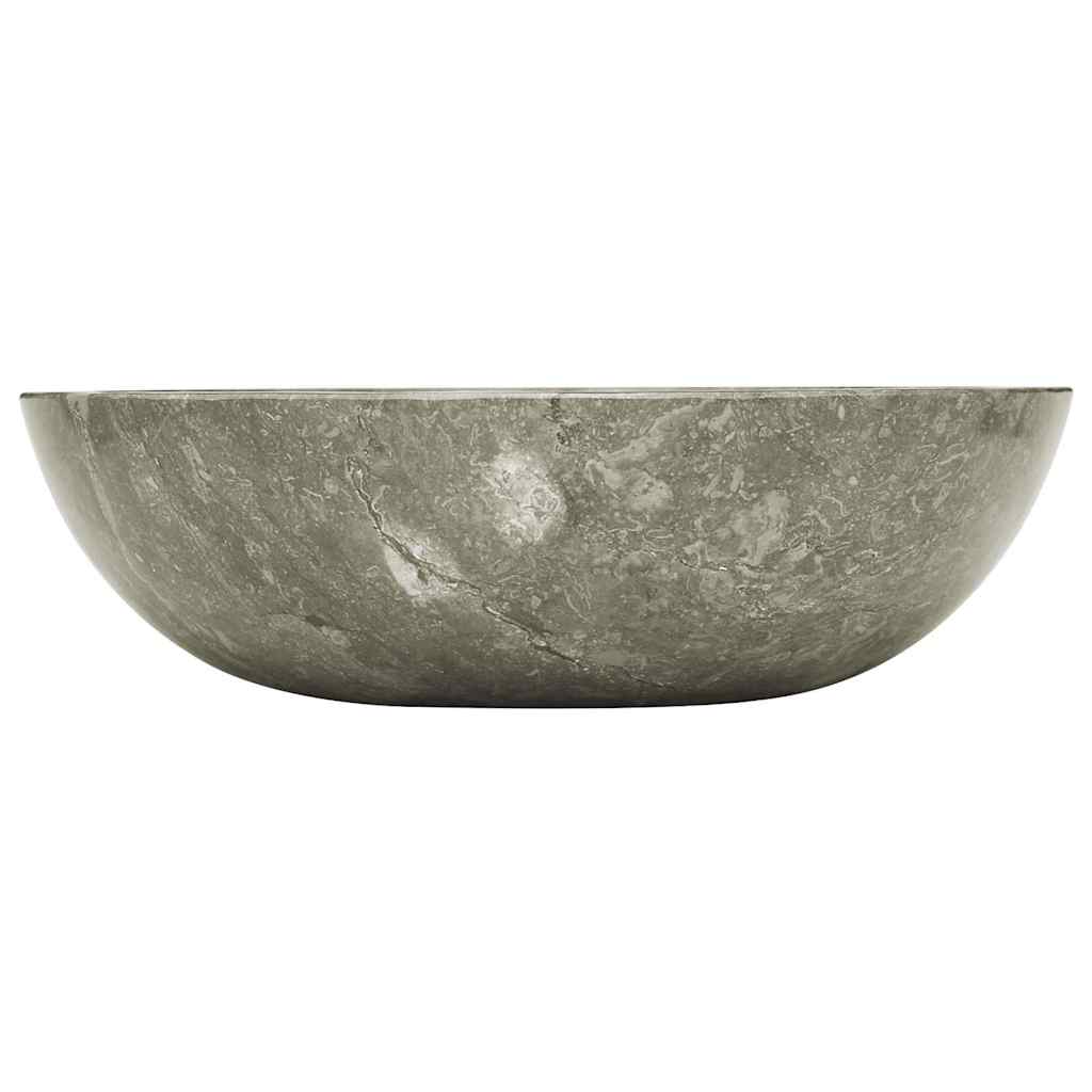 Vidaxl zlew Ø40x12 cm marmurowy szary
