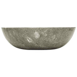 Vidaxl zlew Ø40x12 cm marmurowy szary