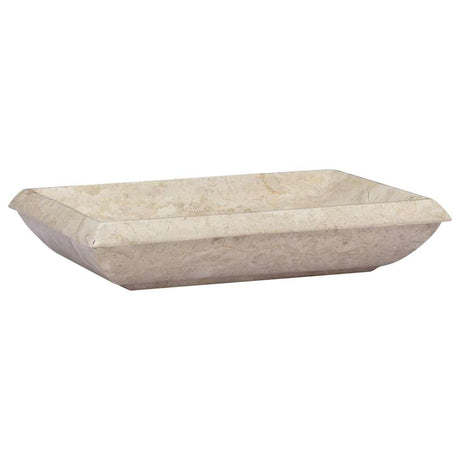 Vidaxl zlew 50x35x10 cm marmurowy krem ​​w kolorze