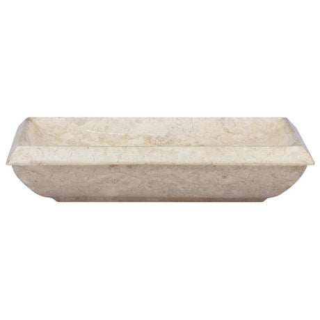 Vidaxl zlew 50x35x10 cm marmurowy krem ​​w kolorze