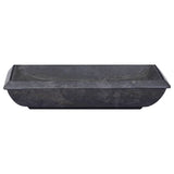 Vidaxl zlew 50x35x10 cm marmurowy czarny