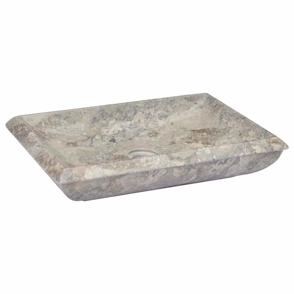 Vidaxl zlew 50x35x10 cm marmurowy szary